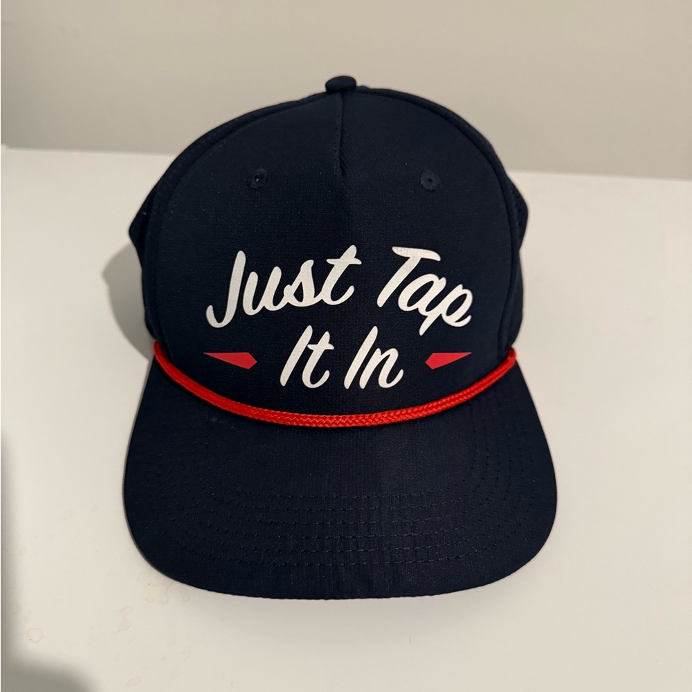 Happy Gilmore Navy Cap with Red and White Detail